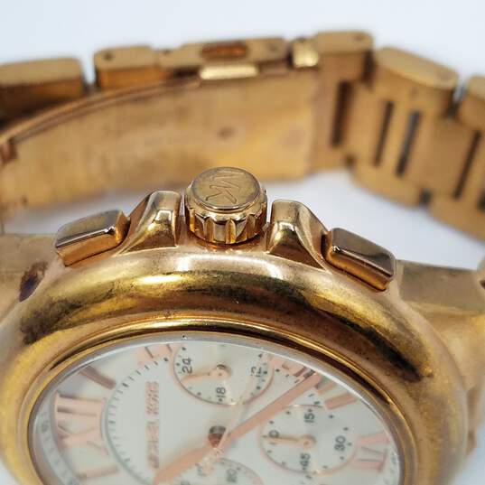 Michael Kors MK5757 43mm Rose Gold Tone Chrono Watch 150g image number 4