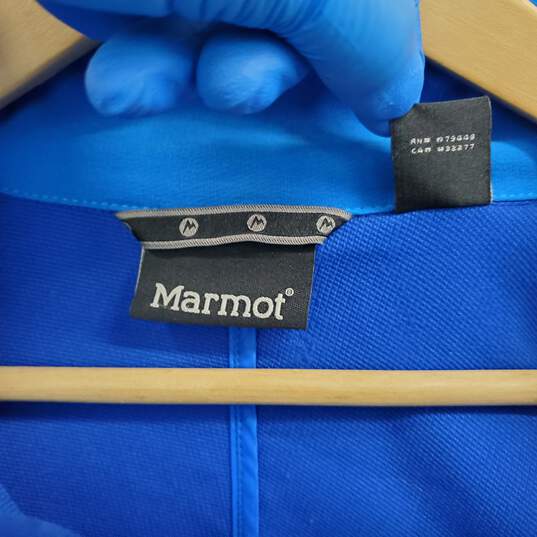 Unisex Marmot Blue Soft Shell Stretch Full Zip Jacket Sz L/G image number 3