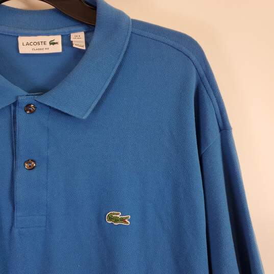 Lacoste Men Blue Short Sleeve Polo Shirt sz 4XL image number 5