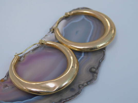 10K Yellow Gold Hoop Earrings for Repair 2.8g image number 2