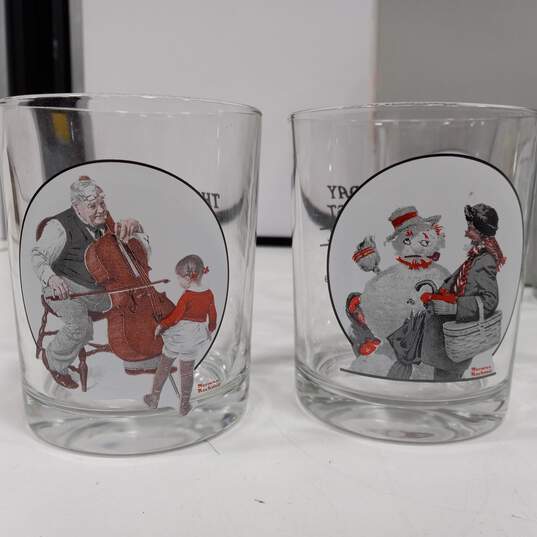 Set of 7 Norman Rockwell The Saturday Evening Post Glassware Collection image number 5