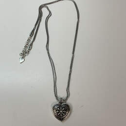Designer Brighton Silver-Tone Chain Double Strand Heart Pendant Necklace alternative image