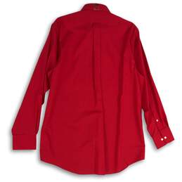 NWT Chaps Mens Red Collared Long Sleeve Dress Shirt Size 15-15.5 32/33 alternative image