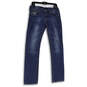 Womens Blue Denim Medium Wash 5 Pocket Design Straight Leg Jeans Size 30 image number 1