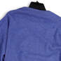 Mens Blue Tight Knit V-Neck Long Sleeve Pullover Sweater Size Large image number 1