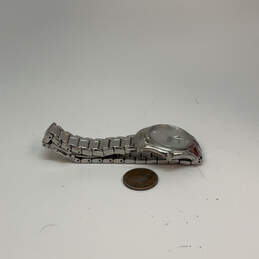 Designer Bulova Silver-Tone Stainless Steel Date Round Analog Wristwatch alternative image