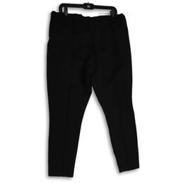 NWT Womens Black Flat Front Slash Pocket Pull-On Ankle Pants Size 18 alternative image