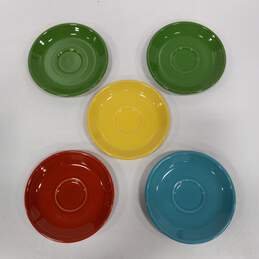 10 pcs Multicolor Fiesta Ware Cups w/ Matching Saucers alternative image