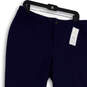 NWT Womens Blue Flat Front Stretch Pockets Straight Leg Chino Pants Size 14 image number 3