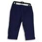 NWT Lee Womens Sculpting Navy Blue Slim Fit Mid Rise Skimmer Capri Pants Size 10 image number 2