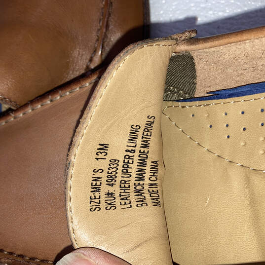NIB Mens 4985339 Brown Leather Driving Moc Slip-On Loafer Shoes Size 13 M image number 8