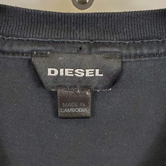 Diesel Women Black Printed T Shirt M image number 3