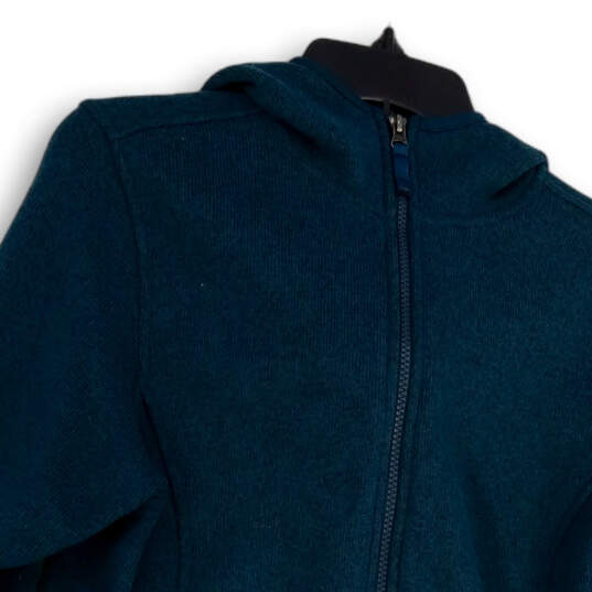 Mens Blue Regular Fit Front Pocket Long Sleeve Full-Zip Hoodie Size Medium image number 4