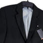 NWT Mens Black Notch Lapel Single Breasted Two Button Blazer Size 38 Short image number 3