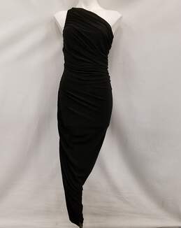 Norma Kamali Womens Black One Shoulder Bodycon Dress Size XS With Bodysuit