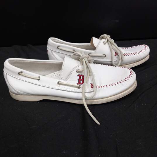 Allen Edmonds Men's Ball Park Red Sox Leather Loafers Size 7D image number 4