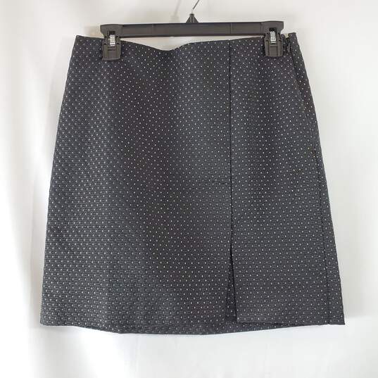 Ann Taylor Women Black Print Midi Skirt Sz 6P NWT image number 4