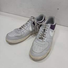 Nike Air Force 1 Purple, Grey, And White Shoes Men's Size 15 alternative image