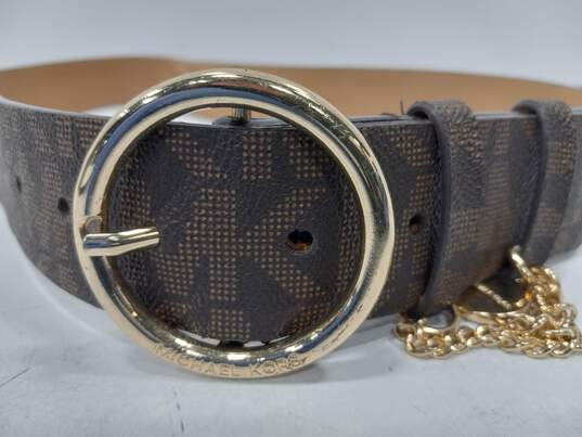 Michael Kors Brown Leather Belt image number 2