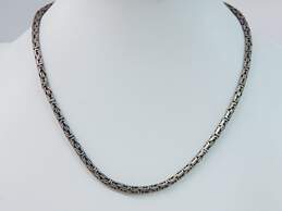 Artisan 925 Byzantine Bali Chain Hook Clasp Collar Necklace