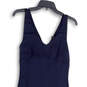 NWT Womens Blue V-Neck Back Zip Sleeveless Bodycon Dress Size Small image number 3