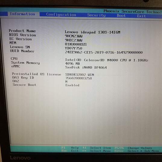 Lenovo IdeaPad 130S 14 in Intel Celeron N4000 CPU 4GB RAM & SSD image number 8