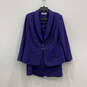 NWT Womens Purple Long Sleeve Classic Blazer And Skirt 2 Piece Set Size 14W image number 1