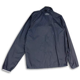 NWT Mens Gray Mock Neck Long Sleeve Full-Zip Windbreaker Jacket Size 2XL alternative image