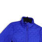 Womens Purple Long Sleeve Mock Neck Full-Zip Quilted Jacket Size Medium image number 3
