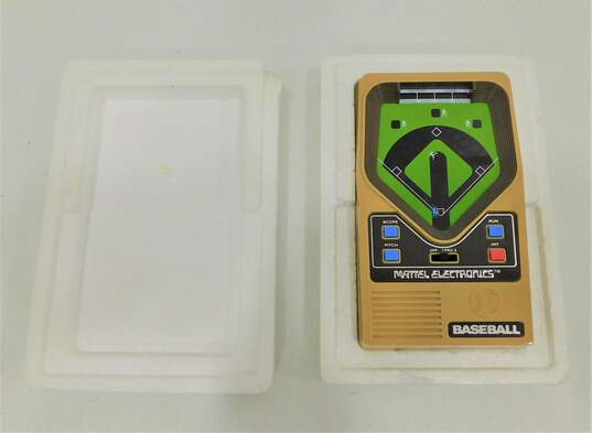 Vintage Mattel Classic Baseball Handheld Electronic Game Works 1978 image number 1