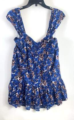 Free People Women Blue Floral Dress XL