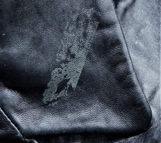 Kenneth Cole Black Leather Button Up Jacket Mens Size M image number 9