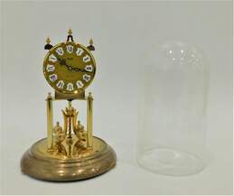KUNDO Quartz Rotating Pendulum Carriage Anniversary Clock West Germany Vintage alternative image