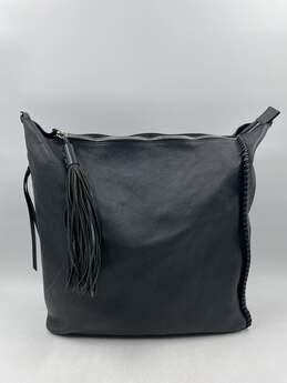 AllSaints Pearl Black Leather Backpack