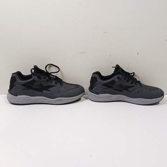 Lakai Men's USA 9 Grey And Black W/ Purple Shoes image number 2