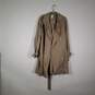 Womens Collared Long Sleeve Belted Button Front Trench Coat Size Large image number 1