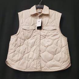 Nike Women Ivory Quilted Vest M NWT