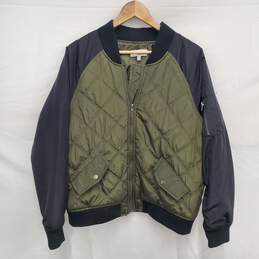 Charlotte Russe WM's 100% Polyester Green & Black Quilted Puffer Bomber jacket Size XL