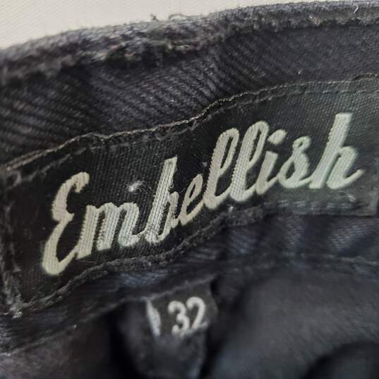 Embellish Distressed Black Jeans 32X30 image number 2