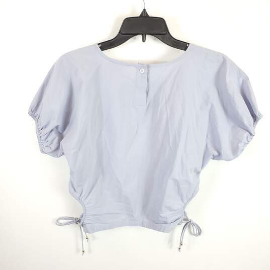 Madewell Women Purple Pastel Cut Out Top XS NWT image number 2