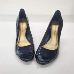 Antonio Melani Women's Dark Blue Patent Leather Peep Toe Pumps Size 7.5M alternative image