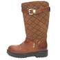Exeter Brown Quilted Suede Leather Riding Shearling Boots Women's Size 39 image number 1