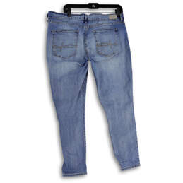 Womens Blue Denim Light Wash Pockets Stretch Skinny Leg Jeans Size 34/30 alternative image