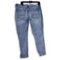 Womens Blue Denim Light Wash Pockets Stretch Skinny Leg Jeans Size 34/30 image number 2