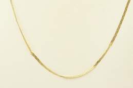 14K Yellow Gold Herringbone Chain Necklace 2.2g