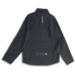Mens Black Mock Neck Long Sleeve Full-Zip Track Jacket Size XL alternative image