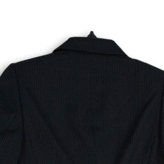 Calvin Klein Womens Black Striped Long Sleeve Notch Lapel Two-Button Blazer 10P image number 4