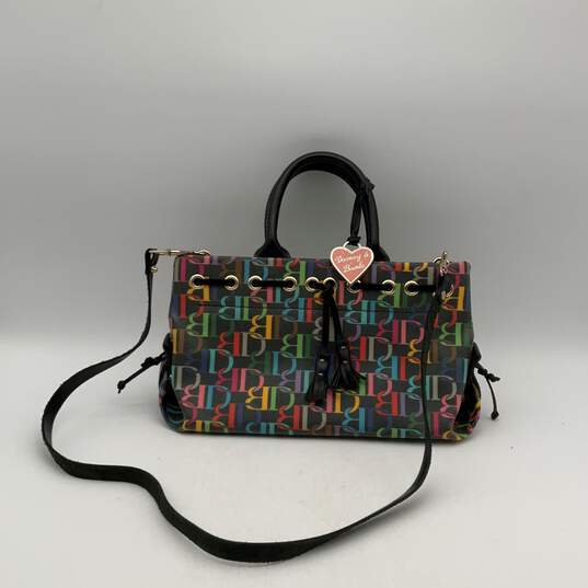 Womens Multicolor Leather Monogram Detachable Strap Charm Crossbody Bag image number 1