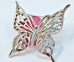 VNTG Crown Trifari Money Sarah Coventry Silver Tone Butterfly Brooches 70.8g alternative image