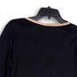 NWT Womens Black Lace Long Sleeve V-Neck Pullover Tunic Top Size Medium image number 4